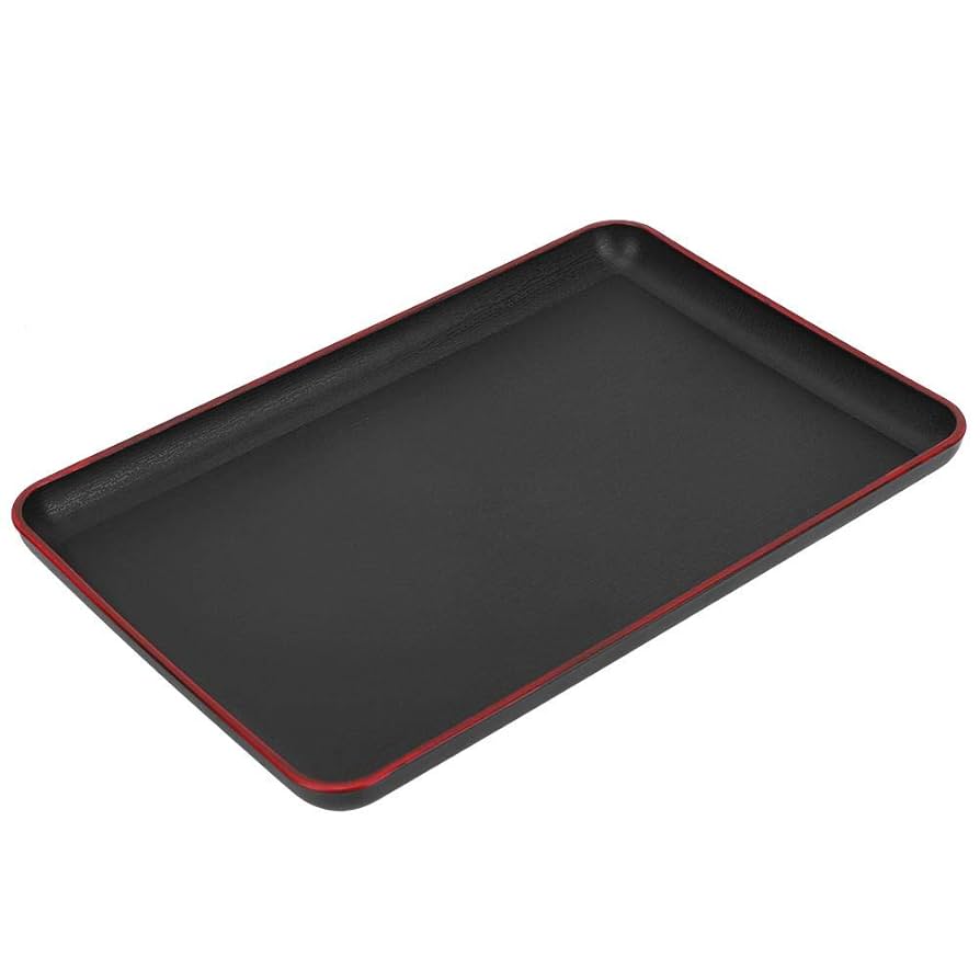 ★12枚セット★業務用 黒いお盆 長方形トレー Amazon｜トレイ お盆 プラスチック製 長方形 角型 滑らない